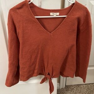 Burnt orange Madewell blouse